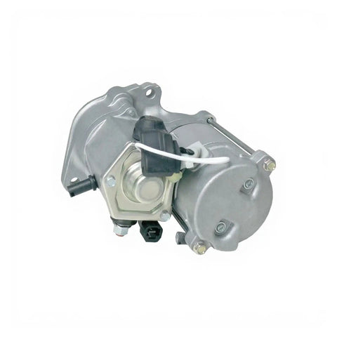 Replacement Starter Generator Assembly for Tractor Engines Compatible With Kubota Cummins, plug and play, side view.