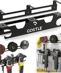 Two Bay Angle Grinder Holder With Disc Hook Rack, Wall Mount Power Tool Organizer for grinders holding two tools and discs