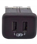 Super Solid Plug And Play Usb Aux Interface Adapter Compatible With Chevrolet Bolt Ev Malibu Equinox 2016 To 2018, front view showing dual USB ports.
