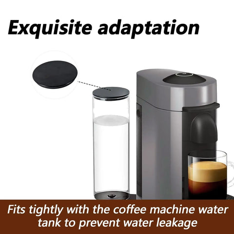Water Tank Lid Cover Replacement For Vertuo Plus 60oz Coffee Maker, shown installed on coffee maker