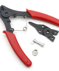 4 In 1 Snap Ring Pliers Set For Removing Retaining Clips Circlips And Snap Rings With Internal External Jaws, 5 Inch Handle