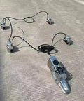 DLFZWB hydraulic trailer brake system with four actuators and central control box, 2-inch hitch ball.