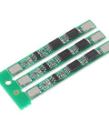 12 Pack 1S 3.7V 4A BMS Protection Board for 18650 Lithium Ion Cells, featuring circuit components and connectors for battery safety.