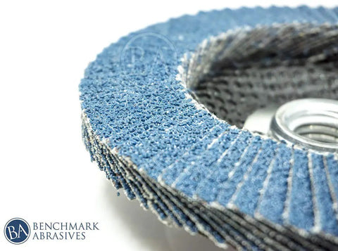 4.5 Inch Zirconia Type 29 Flap Discs 40 Grit Jumbo High Density for Angle Grinder 5/8-11, 10 Pack Pro Grade Heavy Duty Sanding and Finishing Discs for Fast Deburring, Blending, Grinding and Rust Removal