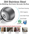 Replacement Faucet Filter Cartridge For Home Kitchens, 304 stainless steel housing, no-welding, no-crack, no-leak, no-rust