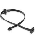 Mini ATX 6 Pin To Dual SATA Power Adapter Cable For PC Builds Lets You Power Two SATA HDDs Or SSDs From A Single Connector Seventeen Point Nine Inch Length Forty Five Point Five Centimeters Great For Upgrading Rigs black 20AWG cable