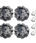 80mm Mecanum Wheel Omni Directional Robot Car Kit With 6mm Hubs For Arduino Raspberry Pi Micro Bit And DIY STEM Projects Left Right Pair For Maker Friendly Plug And Play Mobility
