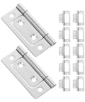 Heavy Duty Stainless Steel Cabinet Door Hinges Set With Silent Self Closing Mechanism For Kitchen Cabinets And Wardrobes Flush Mount