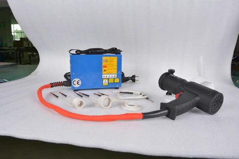 Heavy Duty 1500W Magnetic Induction Heater Kit For Swift Bearing Removal With Digital Temperature Control Flameless Portable Shop Workhorse with blue base unit and lightweight wand.