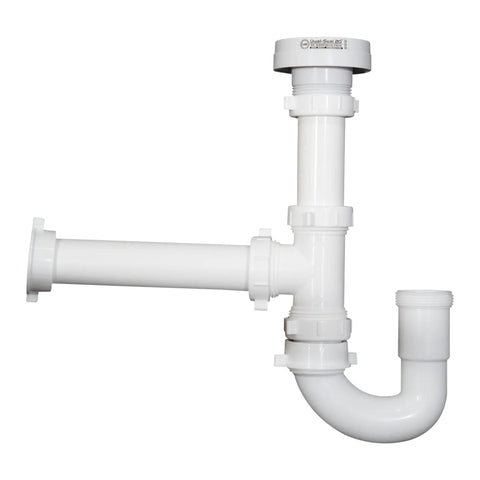 Air Admittance Valve Trap Assembly Kit With One And A Half Inch Vent, No Fuss Quick Install For Kitchen And Bathroom Sinks, White