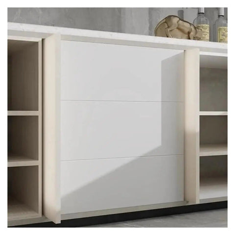 Heavy Duty Side Mounted Ball Bearing Drawer Slides Silent Easy Glide Telescopic Folding Cabinet Insert With Full Extension Roomy Access Cold Rolled Steel Built Tough For Daily Grind At Twenty Inches, showcasing a sleek white drawer with smooth gliding.
