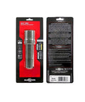 G2X Pro Dual Output LED Flashlight With Click Switch Forest Green in original packaging, showing specifications and features