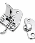 Heavy Duty Toggle Catch Lock Metal Hasp Latch Clasp For Chest Box Gift Bag Suitcase Furniture Hardware DIY With Screws Secure Buckle Strong Build Quality 70x40mm Package silver metal latch with screws, front and back view