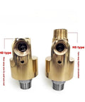 One To Three Inch Copper Cooling Water Rotary Union Swivel Joint With Left Threaded Connection, Three Eighths To Three Quarters Inch Fittings, HS80 Built Tough Rotary Connector For Industrial Use, HS type