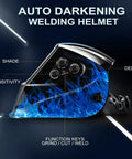 Workhorse Auto Darkening Welding Helmet With True Color Large Viewing Screen 3.94 By 3.82 Inch Solar Powered Mask, side view
