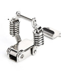 Heavy Duty Sliding Door And Window Latch Kit Includes Five Premium Spring Loaded J108B Hasp Catches Made From Mild Steel For Secure Cabinet Box Hardware Installation That Keeps Everything Locked Tight And Ready To Go, spring-loaded mild steel latch close-up
