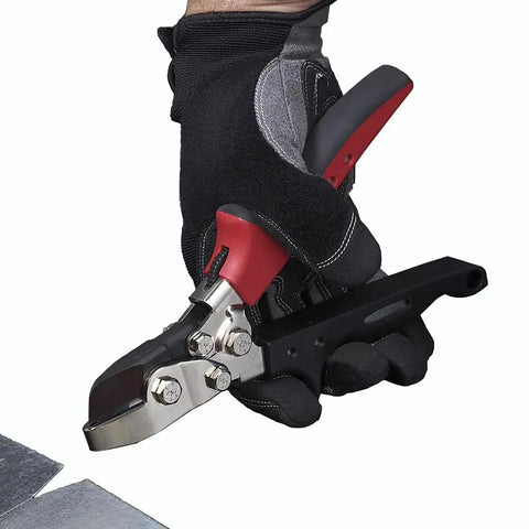 Heavy Duty Hand Notcher For Sheet Metal 1 Inch Deep V Notch 24 To 30 Gauge Ergonomic One Hand Operation Soft Touch Non Slip Handle Pro Grade Workhorse Tool Made In USA