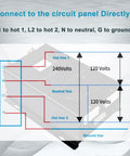 Wiring diagram for Built Like A Tank With 4000 Watt 48V DC To 120V 240V Split Phase True Sine Wave Inverter with labels.