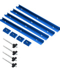 Heavy Duty Pro Grade T Track Slider Kit for Woodworking Jigs and Fixtures Universal Portable T Slot Miter Track Jig High Strength Blue