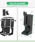 Diagram of Heavy Duty Metal Deer Feeder With Gravity Dispenser For Protein And Corn Feed, showing assembly parts and dimensions.