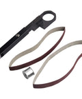 Rock Solid Angle Grinder To Belt Sander Adapter Clamps Securely For Table Mounting with sanding belts and clamp for DIY upgrades.