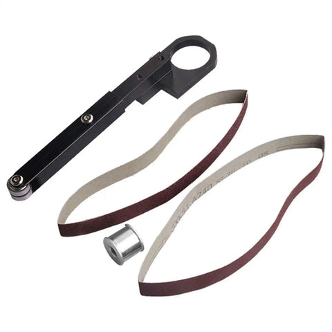 Rock Solid Angle Grinder To Belt Sander Adapter Clamps Securely For Table Mounting with sanding belts and clamp for DIY upgrades.
