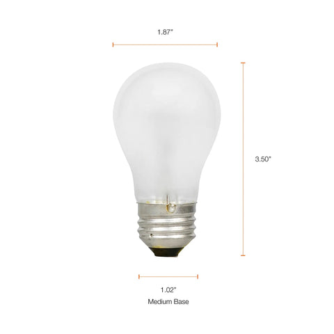 2 Pack A15 15W Dimmable Incandescent Light Bulbs E26 Medium Base 120V Soft White Warm White For Table Lamps Hallways And Decor Lighting In Homes