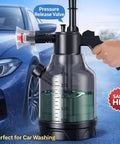 Badass Foam Cannon Pressure Sprayer With Ergonomic Car Wash Soap Dispenser Built For Tough Washing Slick Foam Blaster close-up with pressure valve.