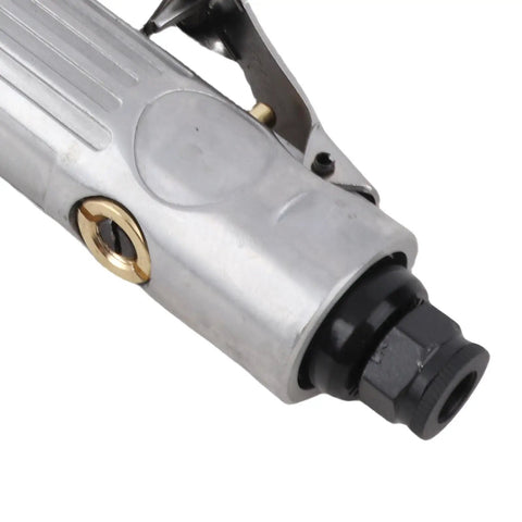 Close-up of Bad Boy Right Angle Pneumatic Air Die Grinder With Variable Speed And 20000 RPM, showcasing the chuck and body design.