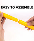 Hands assembling Six Piece 5 Foot Agility Poles For Soccer Basketball Football And More Pro Grade Speed And Footwork Training Sticks