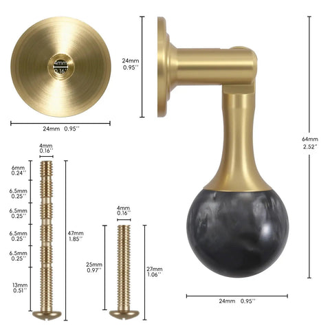 Detailed dimensions of Two Pack Brass Cabinet Pulls With Copper Base Tear Drop Knobs For Kitchen Cabinets Dressers Closets And Cupboards Black Vintage Hardware Pendant Handles Built To Last And Easy Install.