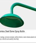 Emergency Eye Wash Station With Eyewash And Shower Kit in green stainless steel with ABS coating shower nozzle detail