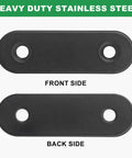 Heavy Duty Stainless Steel Straight Brackets 40 Pack To Nail Down Bed Frames And Shelves Matte Black Corner Plates side views