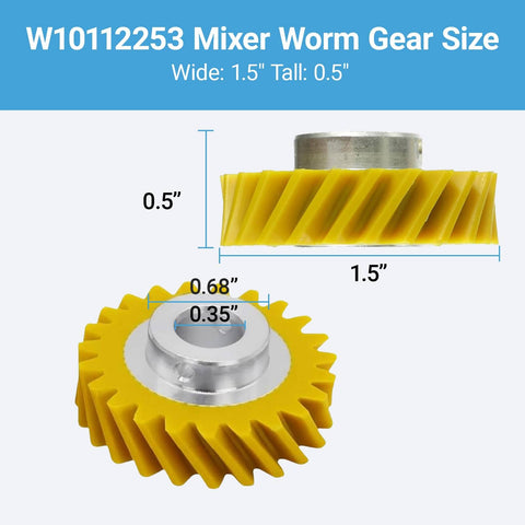 Two Pack Mixer Worm Gear Replacement For Stand Mixers Fits Most Top Brand Models Heavy Duty Pro Grade Durable Gear Set Replaces 4162897 4169830 AP4295669 WPW10112253 PS11748374 4161531