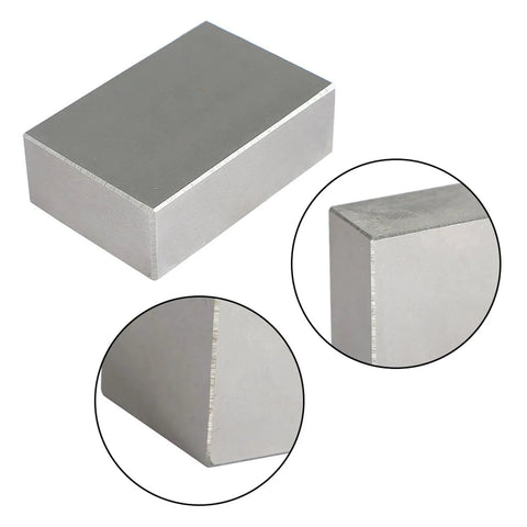 Hardened steel machinist setup block, 1 x 2 x 3 in, precision ground