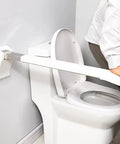 27.5 Inch Stainless Steel Bathroom Grab Bar With Foldable Skid Resistant Toilet Safety Rail For Disabled And Seniors Plus Seat Support