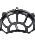 Premium Heavy Duty Vented Black Dry Clutch Cover Straight Fire Cooling System Beast Mode Impact Protection Direct Drop Replacement For Monster 1000 Build Upgrades Ready To Ride, angled view showcasing inner structure.