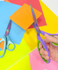 All Purpose Heavy Duty Scissors Three Pack With 5.5 Inch 8.3 Inch And 9.5 Inch Blades Premium Stainless Steel Sharp Blades Ergonomic Non Slip Grips Ideal For Paper Fabric And Arts And Crafts Left Hand Friendly, cutting colored paper