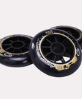 Inline Skate Wheels 6/8 Pack For Outdoor And Indoor Use 85A Hardness Black Replacement Roller Blade Wheels with Smooth Bearings