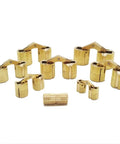 2 Pack Copper Barrel Hidden Cabinet Hinges Gold Finish For 8 To 18 Mm Doors, Invisible Concealed Hinge, 180 Degree Rotation Display