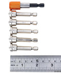 Kickass Six Piece PH2 Magnetic Drywall Screw Bit Set With Exact Depth Stop Collar For Sheetrock Gypsum Plasterboard Heavy Duty Professional Grade Install Tool Kit, showing driver bits and quick change sleeve.