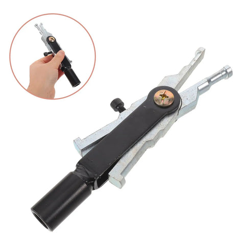 Legit Heavy Duty Blind Bearing Puller Tool Kit With Expandable Collets For Bike Wheel Bearing Removal Precision Reliable Steel Extractor Compact Lightweight Ideal For Real Mechanics And Diy Guys Crushing Big Jobs In A Flash At Home Or Shop. steel puller with expandable collets, shown handheld