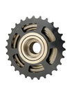 Seven Speed Bike Freewheel Screw On 14 To 28T Rotary Sprocket for Bicycle, steel construction, standard 34mm thread