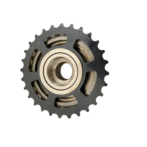 Seven Speed Bike Freewheel Screw On 14 To 28T Rotary Sprocket for Bicycle, steel construction, standard 34mm thread