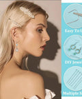 600 Piece 2 Inch Stainless Steel Jewelry Pins Set With Open Eye Pins, Flat Head Pins And Ball Head Pins, 304 Stainless Steel 21 Gauge Craft Pins For DIY Beading, Jewelry Making And Bead Bling used in pearl hair clip and DIY earrings