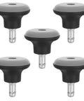 5pc Office Chair Casters for Swivel Chairs Solid PU Silent Wheels showing durable PU caster wheels with metal stems for easy installation.