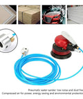 Five Inch Pneumatic Water Sander Kit With Disc Air Polisher And Grinding Machine Inlet Joint And Water Pipe Energy Saving Low Noise Less Dust Wet Sanding For Metal Auto Body Polishing Workhorse Tool