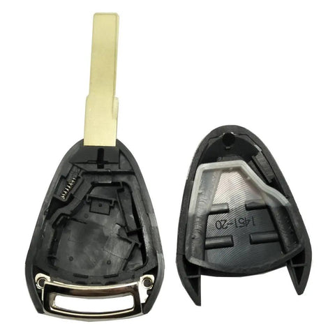 Porsche Key Fob Cover Case Replacement 3 Button Shell Fits 911 Cayman Boxster Carrera GT, open view showing interior design