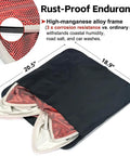 Tesla Model Y sunshade with double-layer glass, red-film inner layer, gray exterior, foldable with storage bag