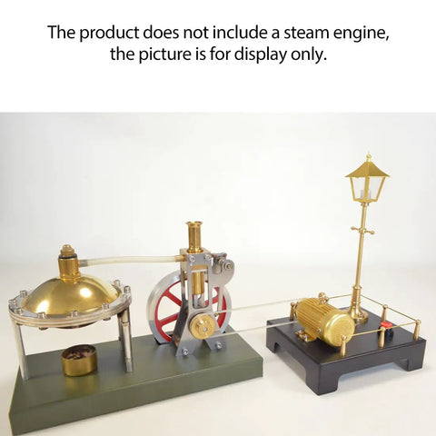 Build Your Own Badass Vertical Steam Engine Model Kit With A Transparent Cylinder Piston And Flywheel Power System Using Full Metal STEM Educational Parts And Rock Solid Spherical Boiler Design For Real Weekend Engineering Joy displayed without steam engine.